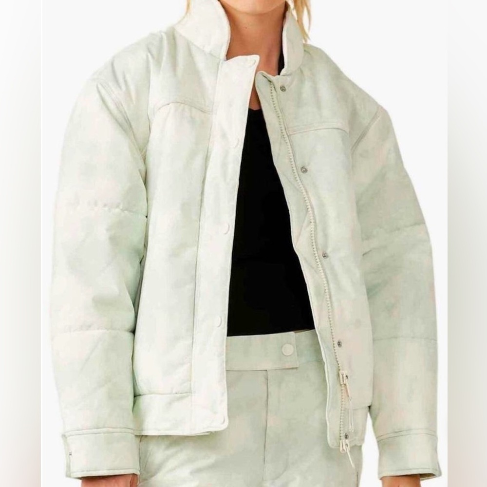 NEW, Free People FP Movement Bunny Slope Puffer Jacket Mint Color XL Oversized - Picture 3 of 8